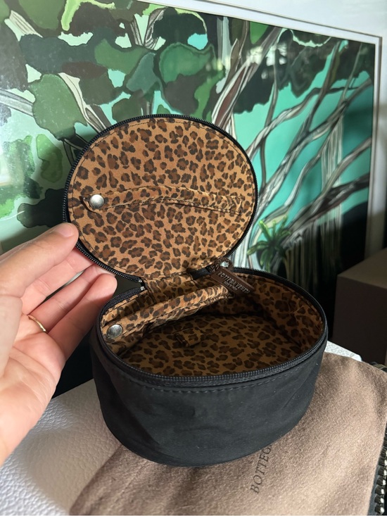 Bottega Veneta Handbags - Vintage Bottega Veneta Nylon Logo Top with Leopard Interior Mini Travel Case